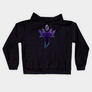 Black Astrolotl Kids Hoodie